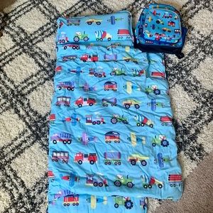 Wildkin Trains and Planes Nap Mat w/ Matching Backpack